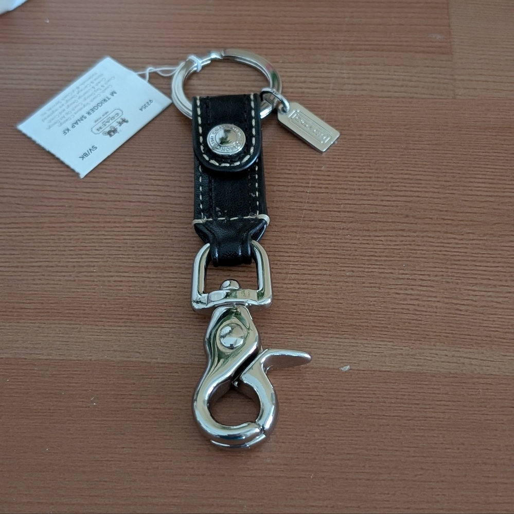 Black Leather Keychain